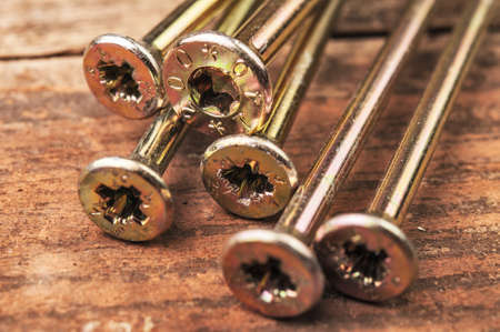 A macro shot of screw hatsの写真素材