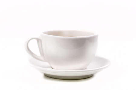 An isolated studio photo of an empty coffee cupの写真素材