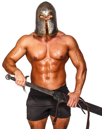 Image of warrior with swordの写真素材