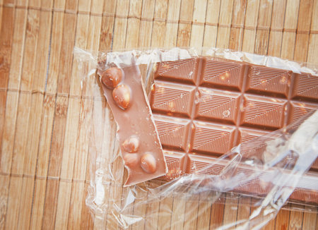 Image of openned pack of milk chocolate