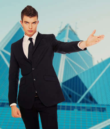 Image of attractive young businessmanの写真素材