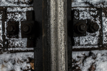 Industrial photo of railway tracks background.