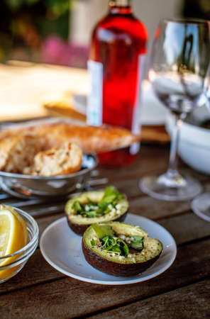 Grilled vegetables on dinner table.の写真素材