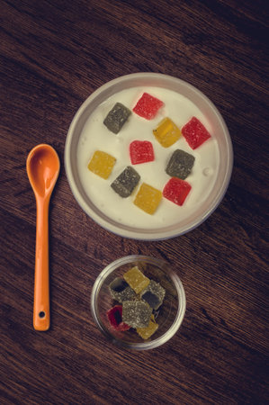 Sweet meal from milk.の写真素材