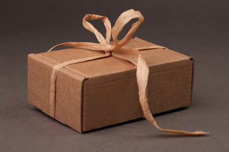 Paper gift box with bow.の写真素材