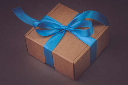 Paper gift box with bow.の写真素材
