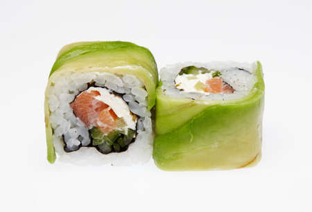 Delicious sushi isolated on white background.の写真素材