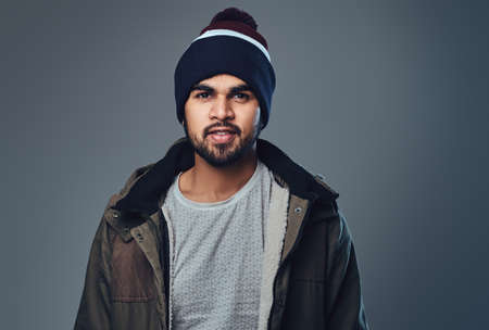 Indian male in a jacket.の写真素材