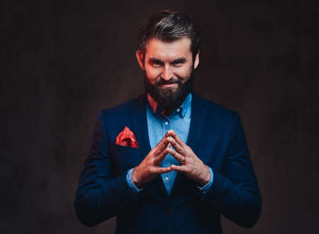 A man dressed in an elegant suit.の写真素材