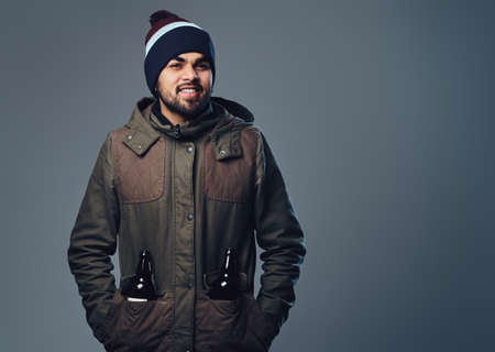 Indian male in a jacket.の写真素材