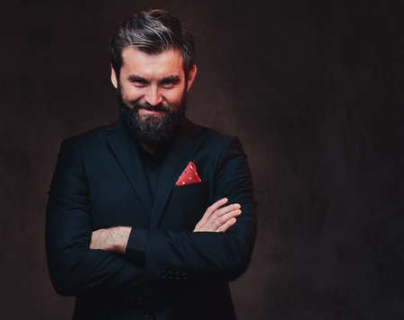 A man dressed in an elegant suit.の写真素材