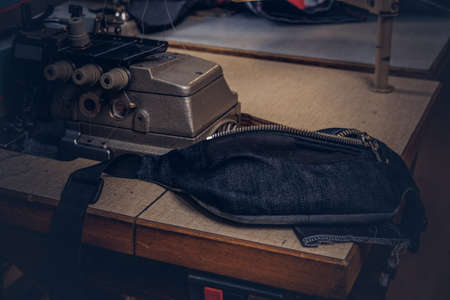 Picture of a tailor's desktop at a sewing workshop.の写真素材