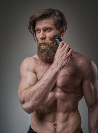 Concept of self improvent and grooming and bodybuilderの写真素材