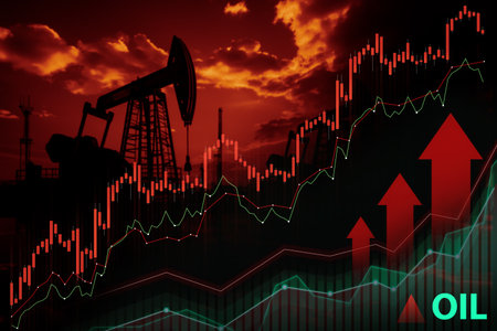 Oil Extraction and Market Profit Visualizationの写真素材