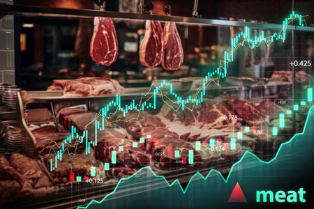 Meat Market Financial Trends Conceptの写真素材