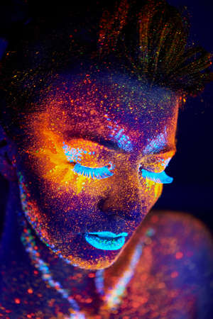 close up uv portraitの写真素材