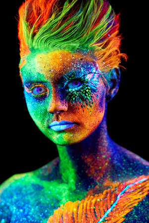 close up uv portraitの写真素材