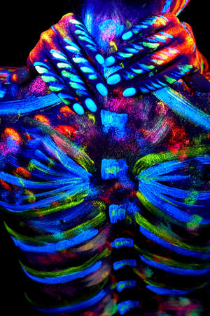 close up UV portraitの写真素材