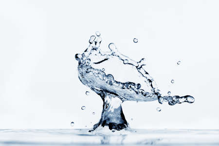 water splash isolated on white backgroundの写真素材