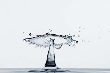 water splash isolated on white backgroundの写真素材