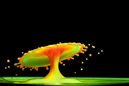 Color water drop explosion mushroomの写真素材