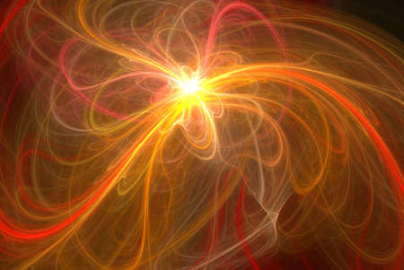 Fireworks - colorful fractal flame on black background