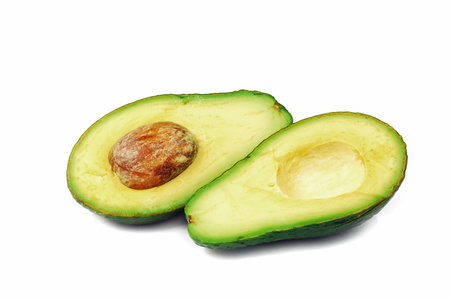 Fruits of avocado isolated on white background