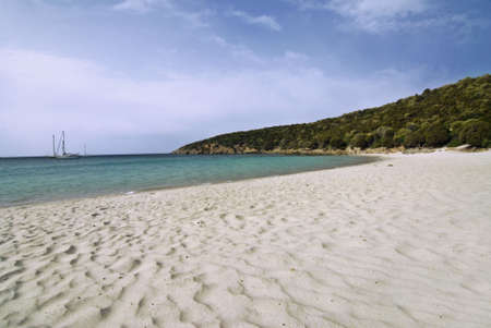  beach with white sand and crystal clear blue seaの写真素材