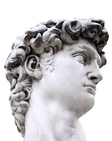 Head of a famous statue by Michelangelo - David from Florenceの写真素材
