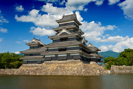 Beautiful medieval castle Matsumoto in the eastern Honshu, Japanのeditorial素材