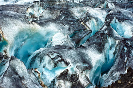 Detailed of the Icelandic glacier ice with a incredibly vivid colors and a nice textureの写真素材