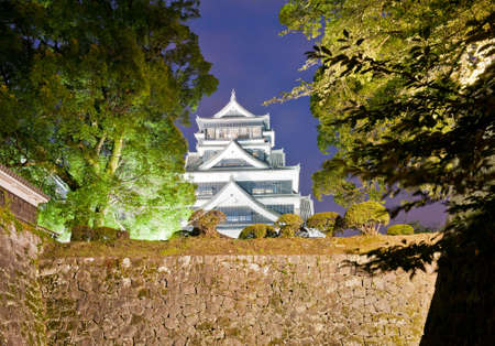 The famous castle in Japanese cisty of Kumamoto is in a fact a reconstruction of the historical building that was destroyed during the WW2.のeditorial素材
