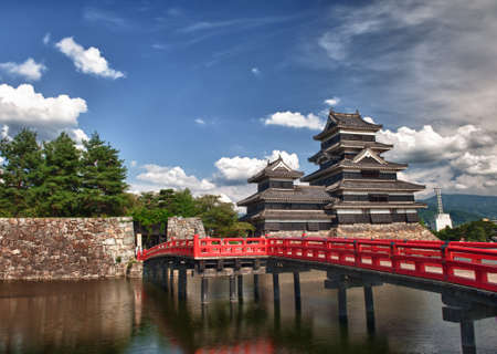 Beautiful medieval castle Matsumoto in the eastern Honshu, Japanのeditorial素材