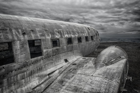 Wreck of a US military plane crashed in the middle of the nowhere. 