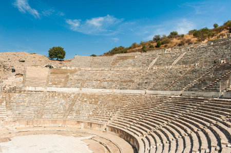 Ancient Roman Amphitheater in Ephesus, Turkey