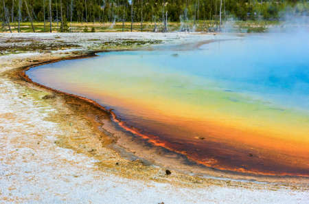 Beautiful hot spring. Yellowstone National Park, Wyoming, USAの写真素材