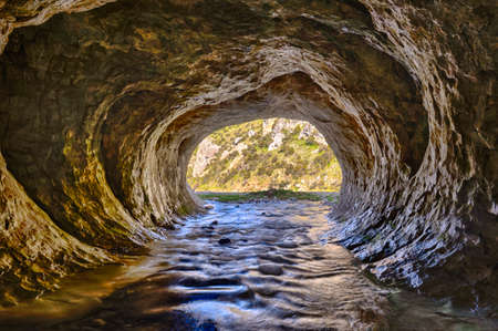 Cave Stream scenic reserve near Arthur's Pass, New Zealand. HDR image