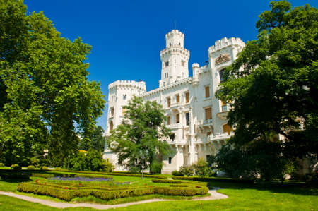 Beautiful renaissance castle Hluboka i the Czech Republic is located in gardensのeditorial素材