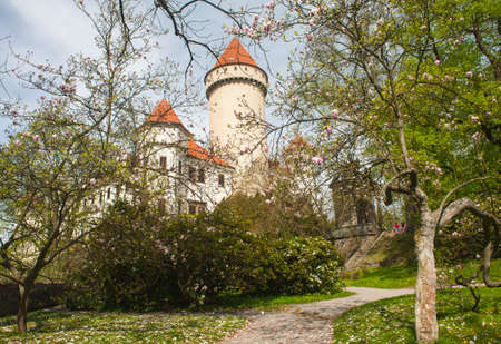 Beautiful castle Konopiste in spring, Czech Republicのeditorial素材