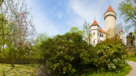 Beautiful castle Konopiste in spring, Czech Republicのeditorial素材