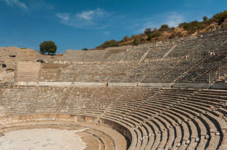Ancient Roman Amphitheater in Ephesus, Turkeyの写真素材