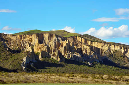 Beautiful teeth-like Clay cliffs of Omarama could be found on the South Island of New Zealand