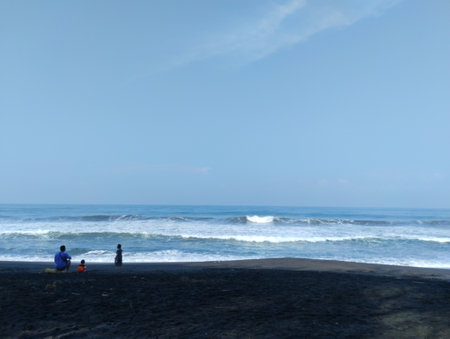 beautiful landscape in the beachの写真素材