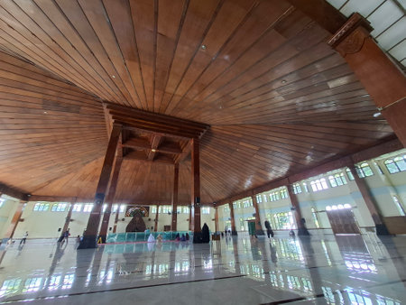 Interiors of Masjid Agung Bantul Yogyakarta. Indonesia. Mosque in Indonesia. December 22, 2024の写真素材