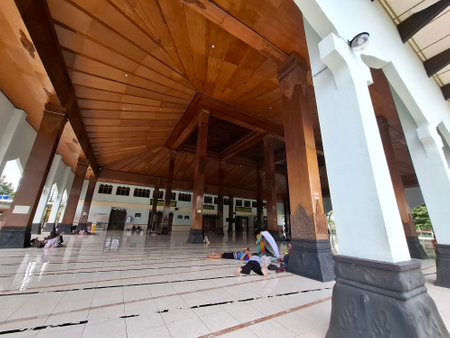 Interiors of Masjid Agung Bantul Yogyakarta. Indonesia. Mosque in Indonesia. December 22, 2024の写真素材
