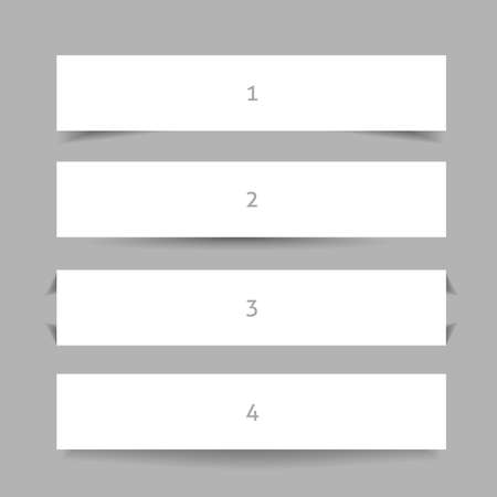 Banner shadow. Set of banners with different shadows. のイラスト素材