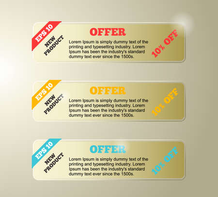 Set of classic banners. Vector design element.のイラスト素材