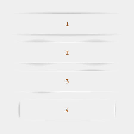Banner shadow. Set of banners with different shadows. のイラスト素材