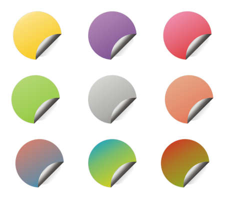 Set of stickers with corners.のイラスト素材