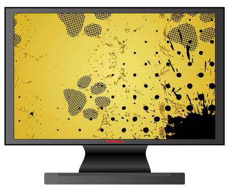 Modern illustration of thin display on a white background のイラスト素材